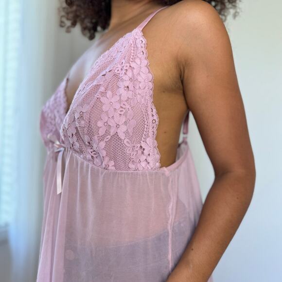 Vintage Pink Lace Babydoll Cami (M/L) - Picture 11 of 11